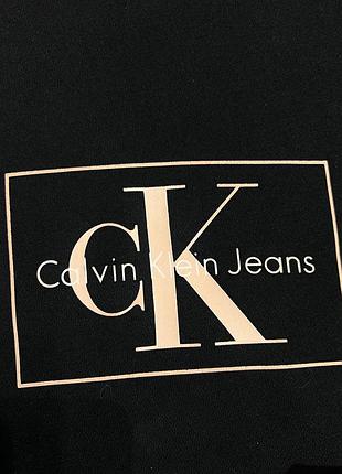 Оригинальный женский свитшот calvin klein jeans размер xs кроп на флисе котоновый лонгслив реглан женская кофта лонг келвин кляйн клей  гольф ck ,1 4