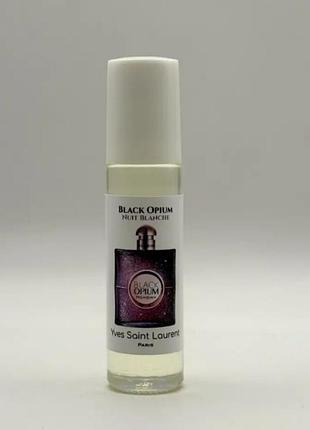 Black opium nuit blanche yves saint laurent женские, парфюм роликовый 10 мл, масляный