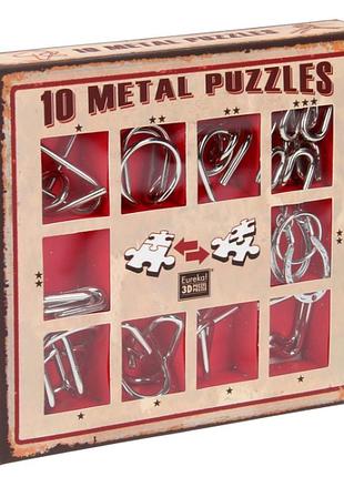Набор металлических головоломок 10 metal puzzle red eureka
