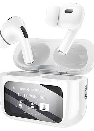 Бездротові навушники tws borofone bw76 brocade, touch screen, anc, champagne white