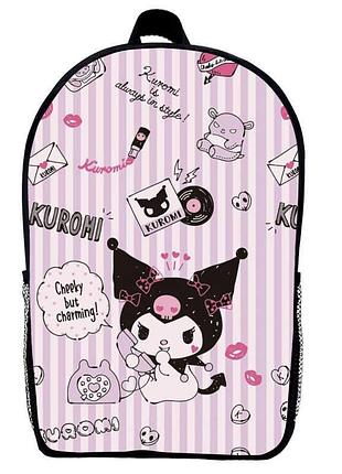 Рюкзак хеллоу китти куроми детский (gear bag mini kuromi hello kitty 04) черный, 29 х 21 х 9 см