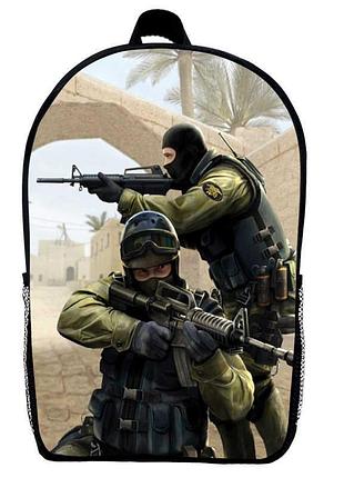 Рюкзак контр страйк 2 cs go дитячий (gear bag counter strike 2 mini 02) чорний, 29 х 21 х 9 см