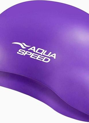 Стильна шапочка aqua speed mono 6193 фіолетова для плавання