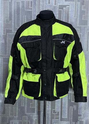 Мотокуртка чоловіча j&s l 56-58 (4xl) оверсайз розмір демісезон захист спини, плечей, локтів байкерська куртка мотоциклетна