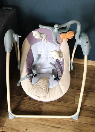 Крісло гойдалка caretero loop beige