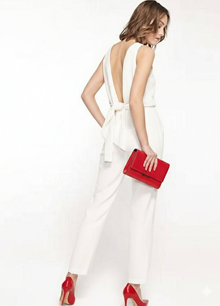 Элегантный белый комбинезон massimo dutti