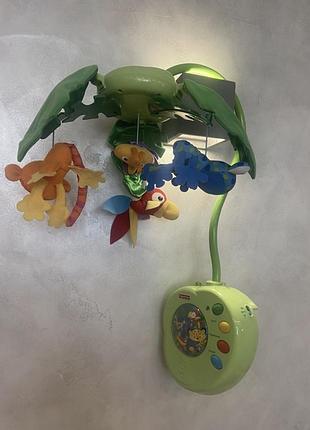 Музичний мобіль для дитячого ліжечка fisher-price «тропічний ліс»