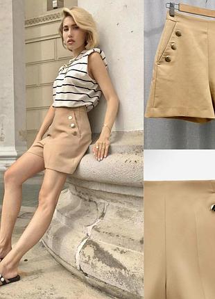 Шорти брючні з ґудзиками від zara