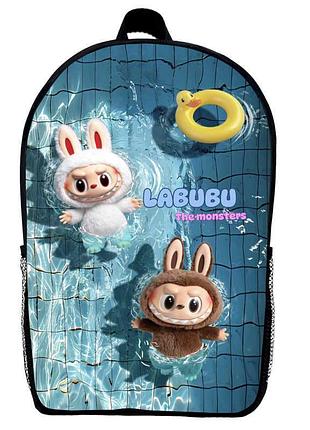 Рюкзак лабубу детский (gear bag mini labubu 08) черный, 29 х 21 х 9 см
