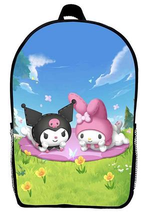 Рюкзак хеллоу китти куроми детский (gear bag mini kuromi hello kitty 03) черный, 29 х 21 х 9 см