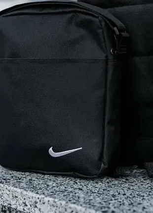 Сумка черная nike борсетка найк сумка через плечо борсетка мужская сумка спорт 3