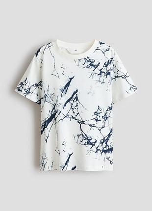 Хлопковая футболка с принтом h&amp;m 9744, 9745