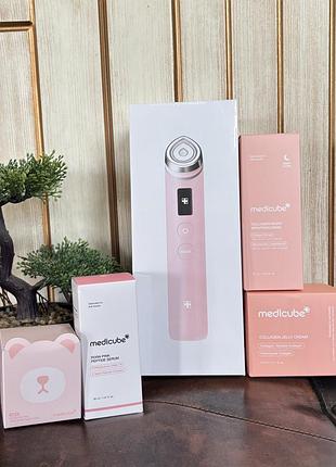 Повний premium-набір medicube age-r booster pro (pink edition) + колагеновий догляд ✨