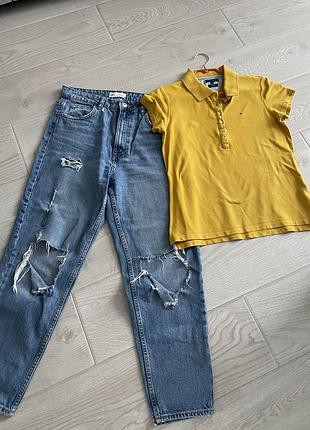 Поло tommy джинси zara