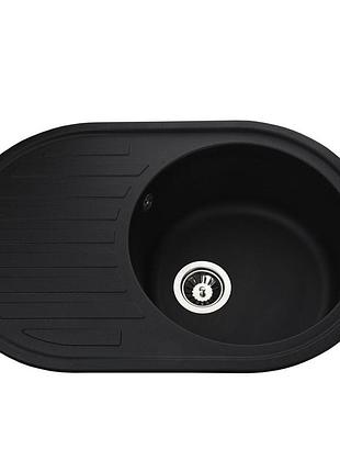 Гранитная мойка globus lux ohara черный 770х500мм-а0002