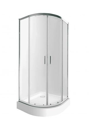 Набор qtap душевая кабина taurus crm1011ac6 clear 2020x1000x1000 мм + поддон robin 301112 100x100x12 см с сифоном