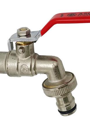 Кран для полива 1/2" с проточкой asco pn40 16шт