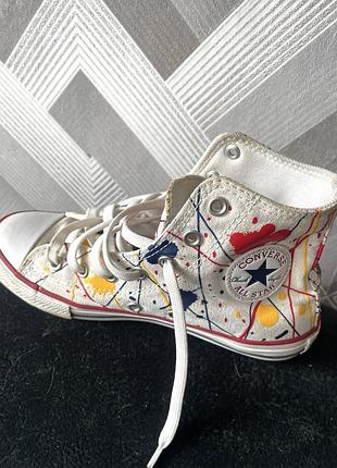 Оригінальні дитячі високі кеди converse chuck taylor "archive paint splatter" 35