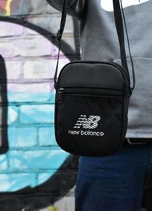 Барсетка чорна new balance сумка нью беланс барсетка маленька сумка через плече сумка спорт 2
