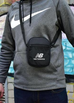Барсетка чорна new balance сумка нью беланс барсетка маленька сумка через плече сумка спорт 5