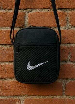 Барсетка чорна nike сумка найк барсетка маленька сумка через плече сумка спорт