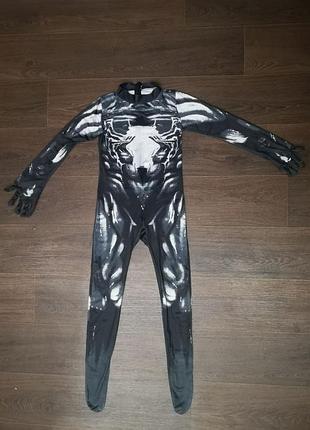 Карнавал маскарад костюм веном symbiote venom 6 7 лет вторая кожа изентай хеловин косплей