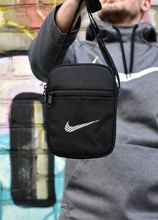 Барсетка чорна nike сумка найк барсетка маленька сумка через плече сумка спорт 5