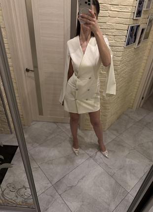 Жакет-плаття, білого кольору, розмір м, zara