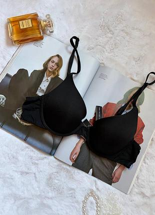 Черный классический бюстгальтер 70b victoria's secret