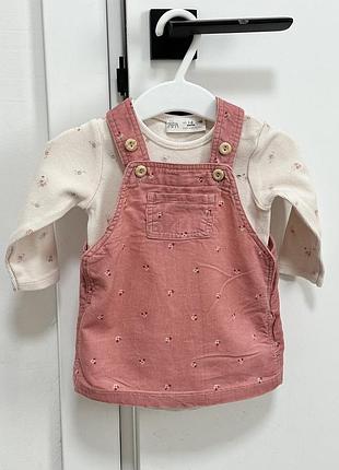 Комплект сарафан+бодік, zara h&m 62 розмір