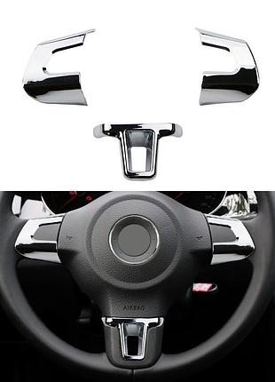 Декоративні накладки на кермо vw volkswagen golf 6 jetta 11-14