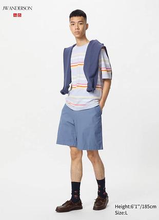 Шорти uniqlo+jw anderson блакитні chino shorts | 8"