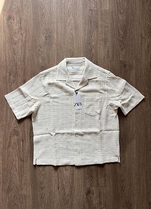 Жакардова сорочка zara р xl