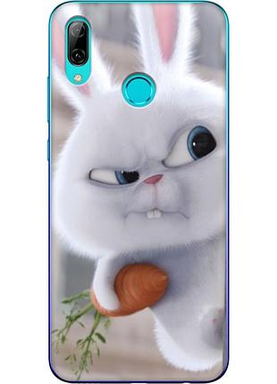 Чехол силиконовый с картинкой на huawei p smart 2019 (кролик снежок)
