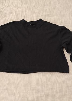 Черный базовый кроп-свитшот h&amp;m divided