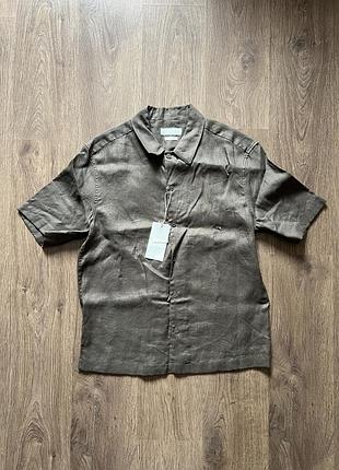 Лляна сорочка zara р. l