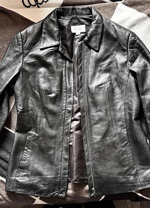 Шкіряна вінтажна куртка principles real leathers ретро бомбер кожа 2.2