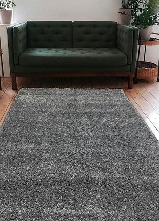 Ковер серый 2.0x3.0м с высоким ворсом fantasy grey 12500/16