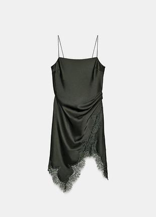 Сукня топз мереживом у білизняному стилі zara 5919/216/500