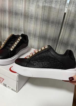 Кросівки guess чорні з перлинами та стразами, розмір 36, нові
