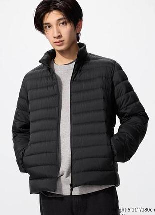 Куртка uniqlo на пуху чорна ultra light down jacket
