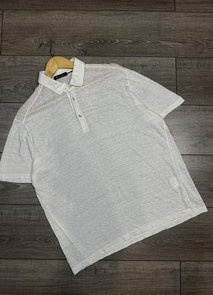 Оригінальна льняна футболка поло loro piana