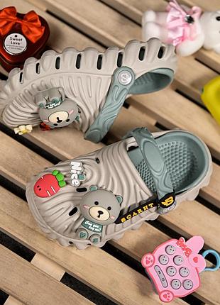 Children's crocs teddy grey 3