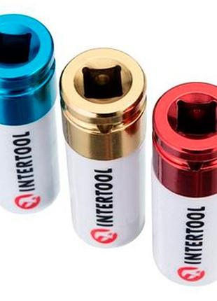 Ve набор ударных головок intertool new version для алюминиевых дисков 17x19x21мм 1/4 дюйма цветные тор n6w_ver 6