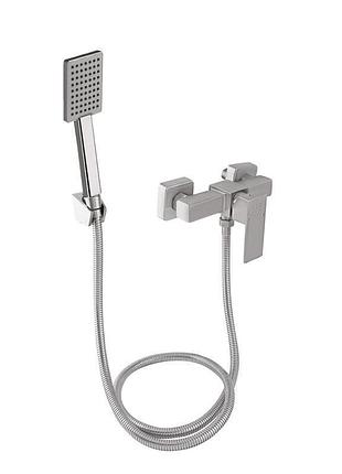 Смеситель для душа lidz kubis 010 (с душевым гарнитуром) (k35) ldkub010nks28535 nickel