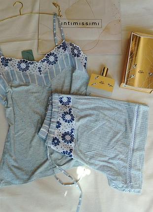 Новинка 2026🔵 шикарная натуральная пижама intimissimi santorini