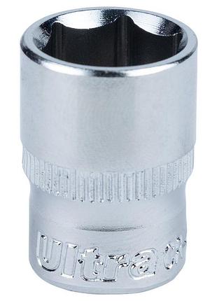 Насадка шестигранна коротка 1/4" 13мм crv ultra (6060132)