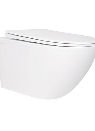 Унитаз подвесной qtap jay безободковый с седалием soft-close qt07335176w