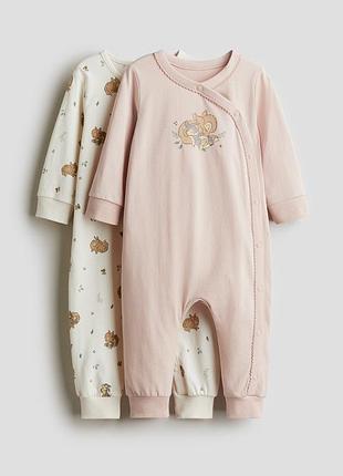 Хлопковые пижамы/слипы/человечки с рисунком bambi h&amp;m 9616