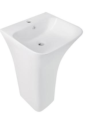 Раковина для пола моноблок qtap crow 445x420x840 white qt0511g315wn